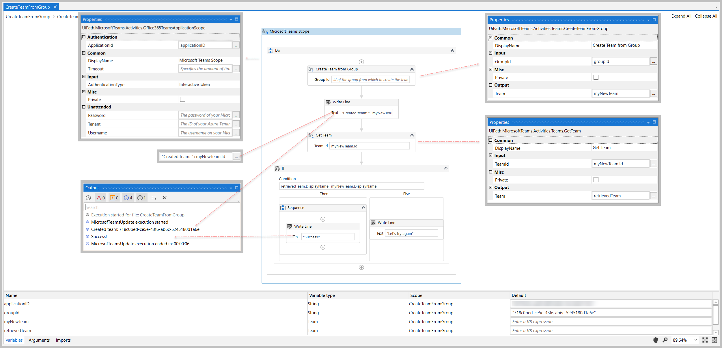 Mercado de UiPath: Crear equipo a partir de un grupo